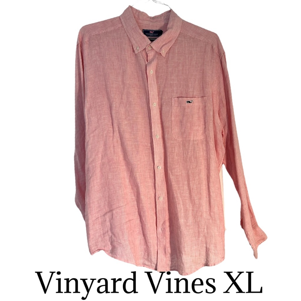 Ⓜ️ Vineyard Vines Linen Button Down Shirt‎ Mens XL - Excellent Condition💓
